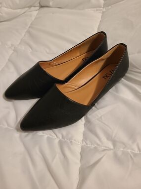 Taxi Black Pointed Toe Ballet Flats